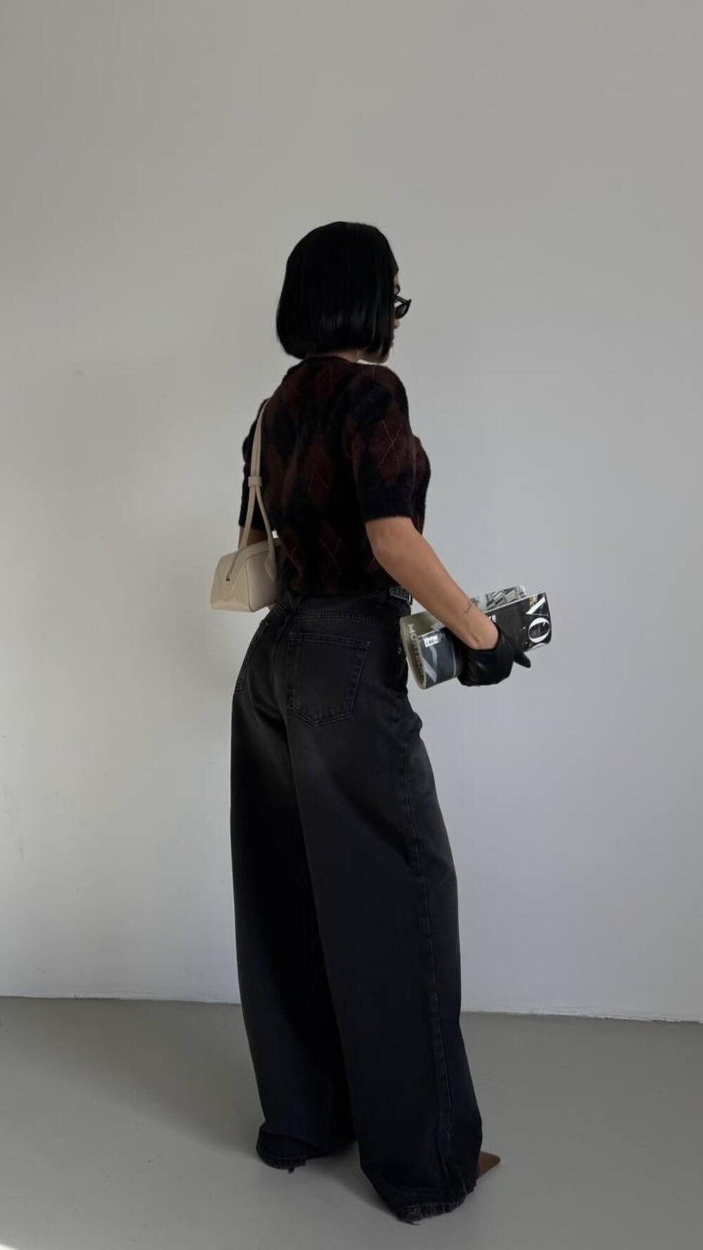 Джинси з застібками збоку 3691/3692 Faf Чорний, 36