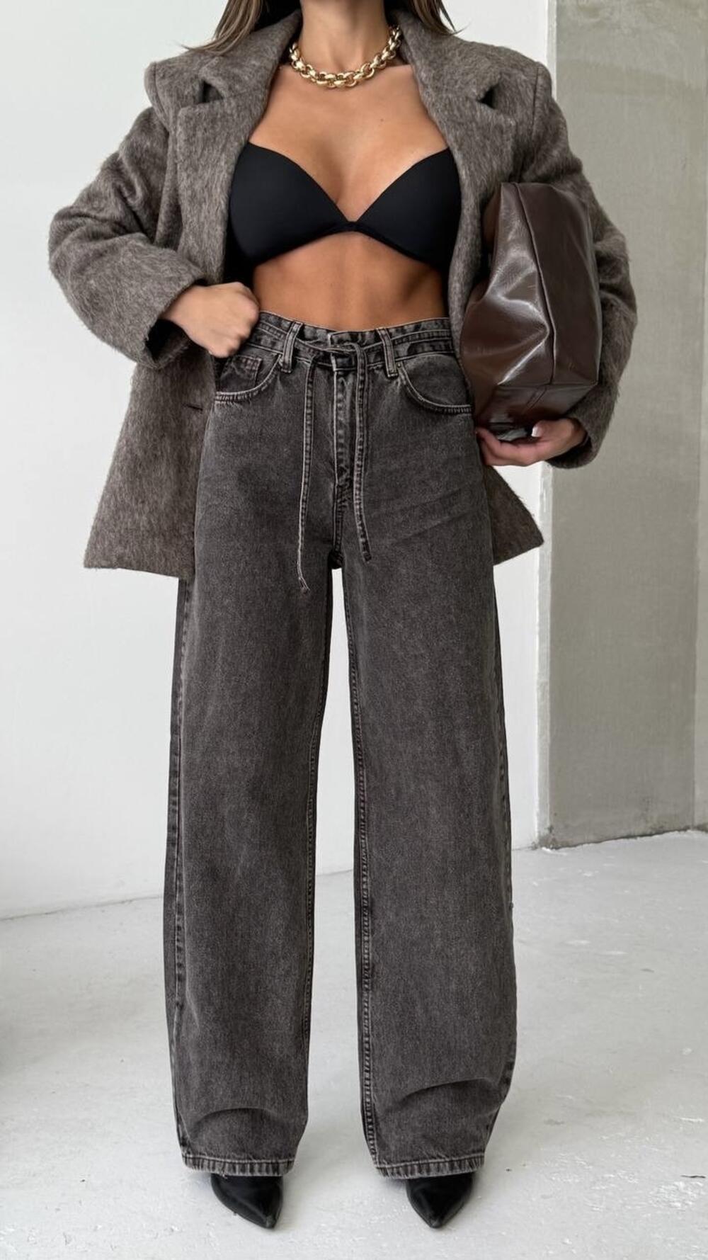 Джинси 1469-3 Squalo Ретро графітовий, 34