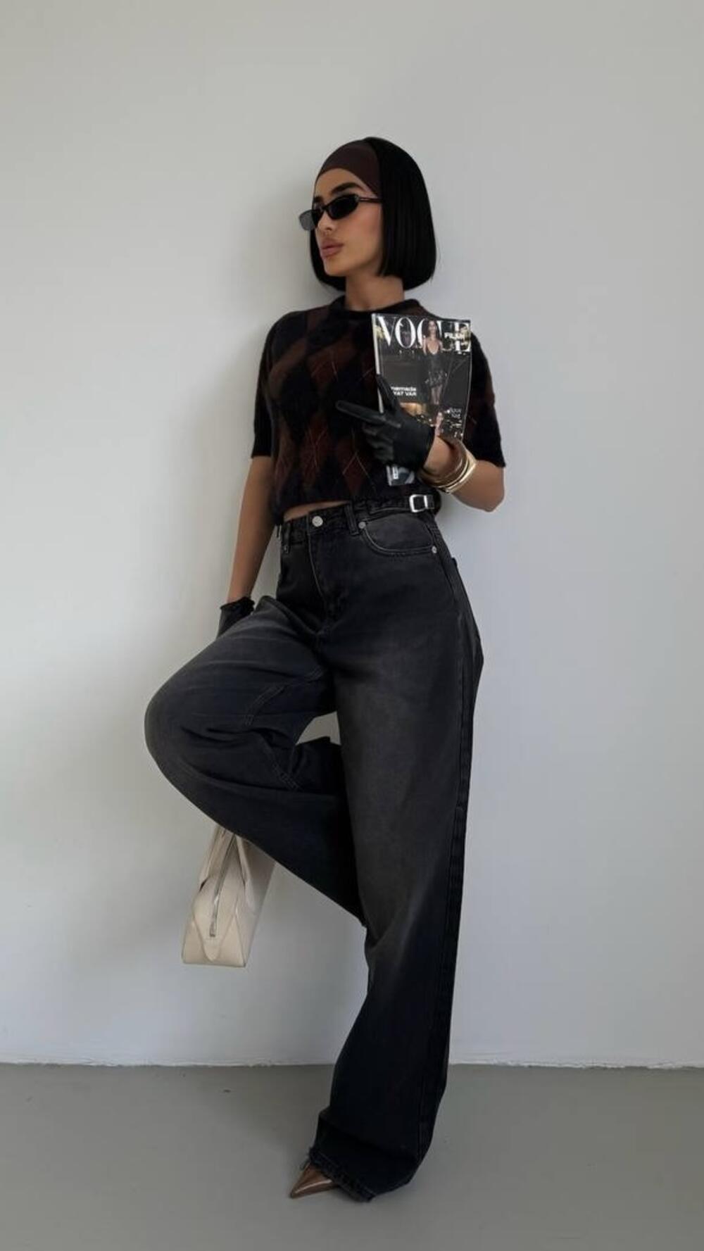 Джинси з застібками збоку 3691/3692 Faf 