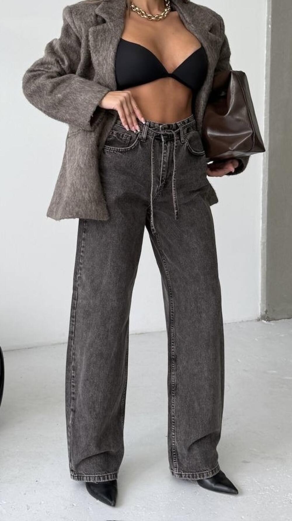 Джинси 1469-3 Squalo Ретро графітовий, 36