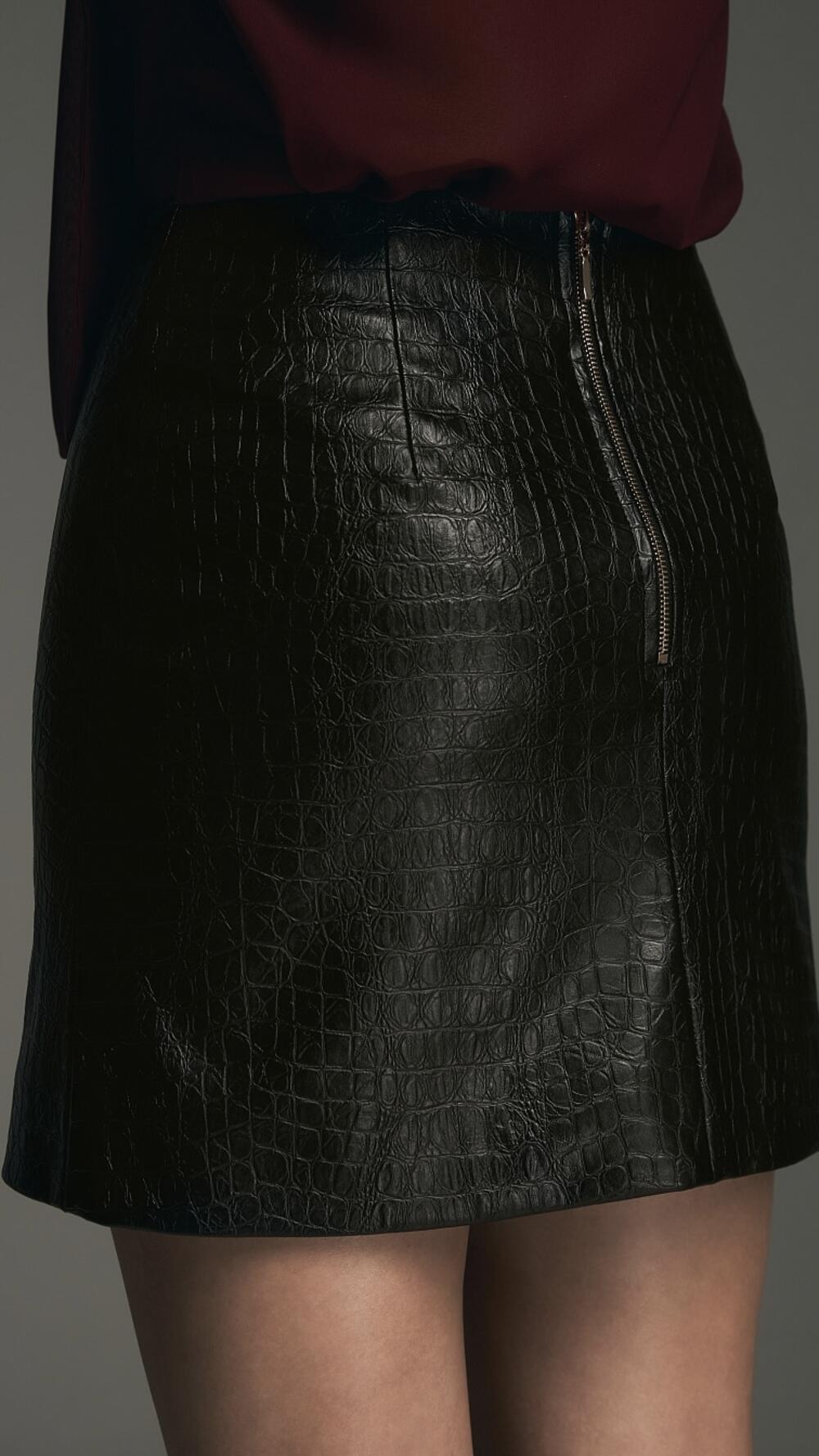 Спідничка Зейра фактура чорний пітон Stimma Чорний, L