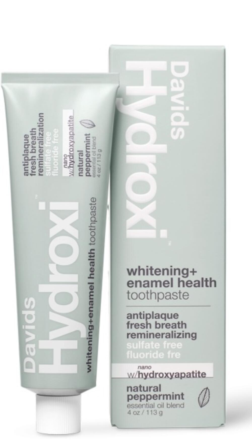 Зубна паста Hydroxi whitening+enamel health для дорослих з наногідр. мʼята перцева  Davids 113 g