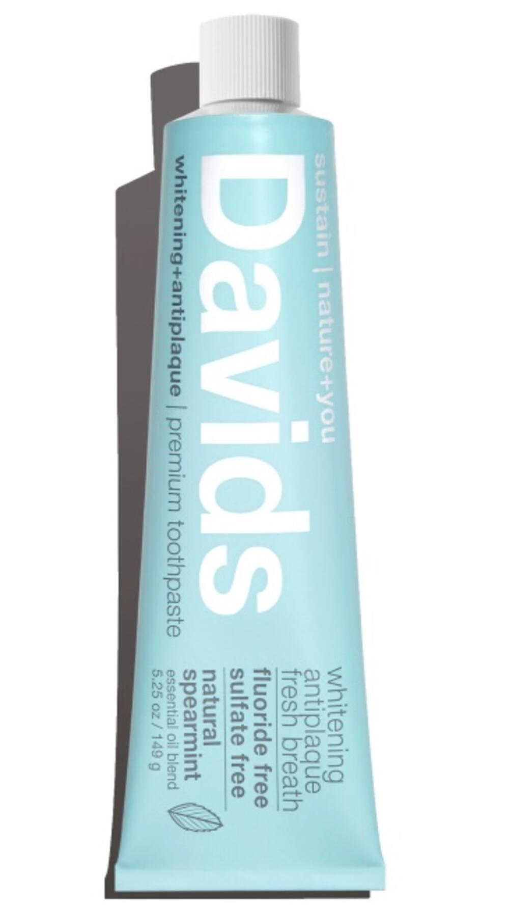 Зубна паста відбілююча захист від зубного нальоту для дорослих зі смаком мʼяти Davids 149g