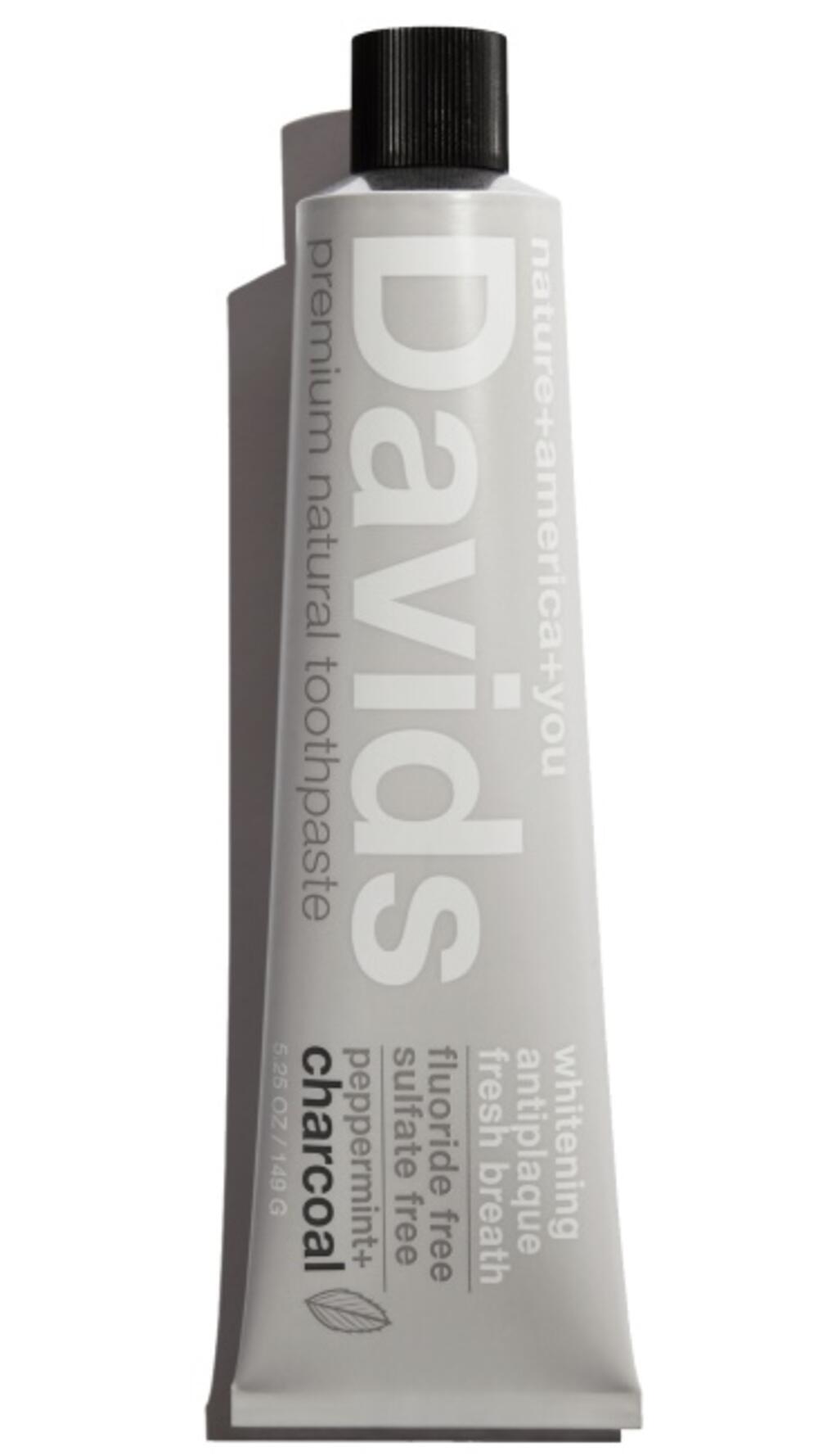 Зубна паста з захист від зубн. нальоту для доросл. з вугіл. та перцев. мʼятою Davids 