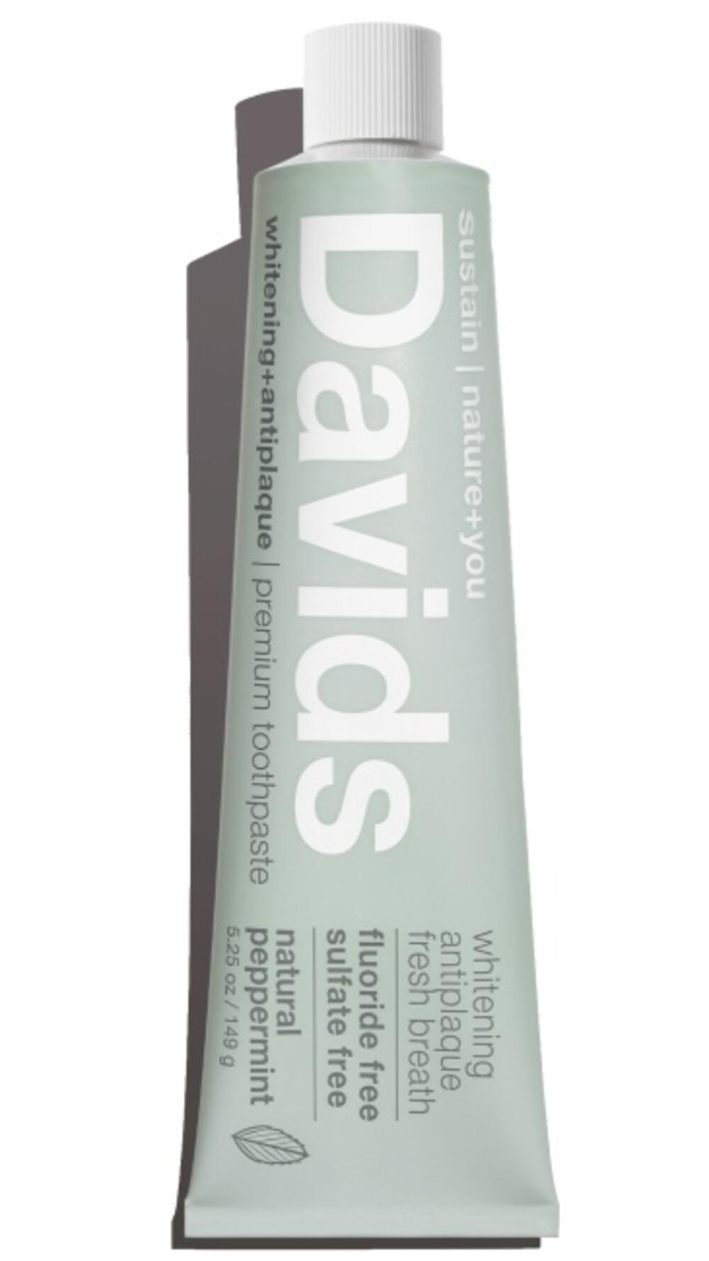 Зубна паста відбілююча з захистом від нальоту зі смаком мʼята перцева для дорослих Davids 149g