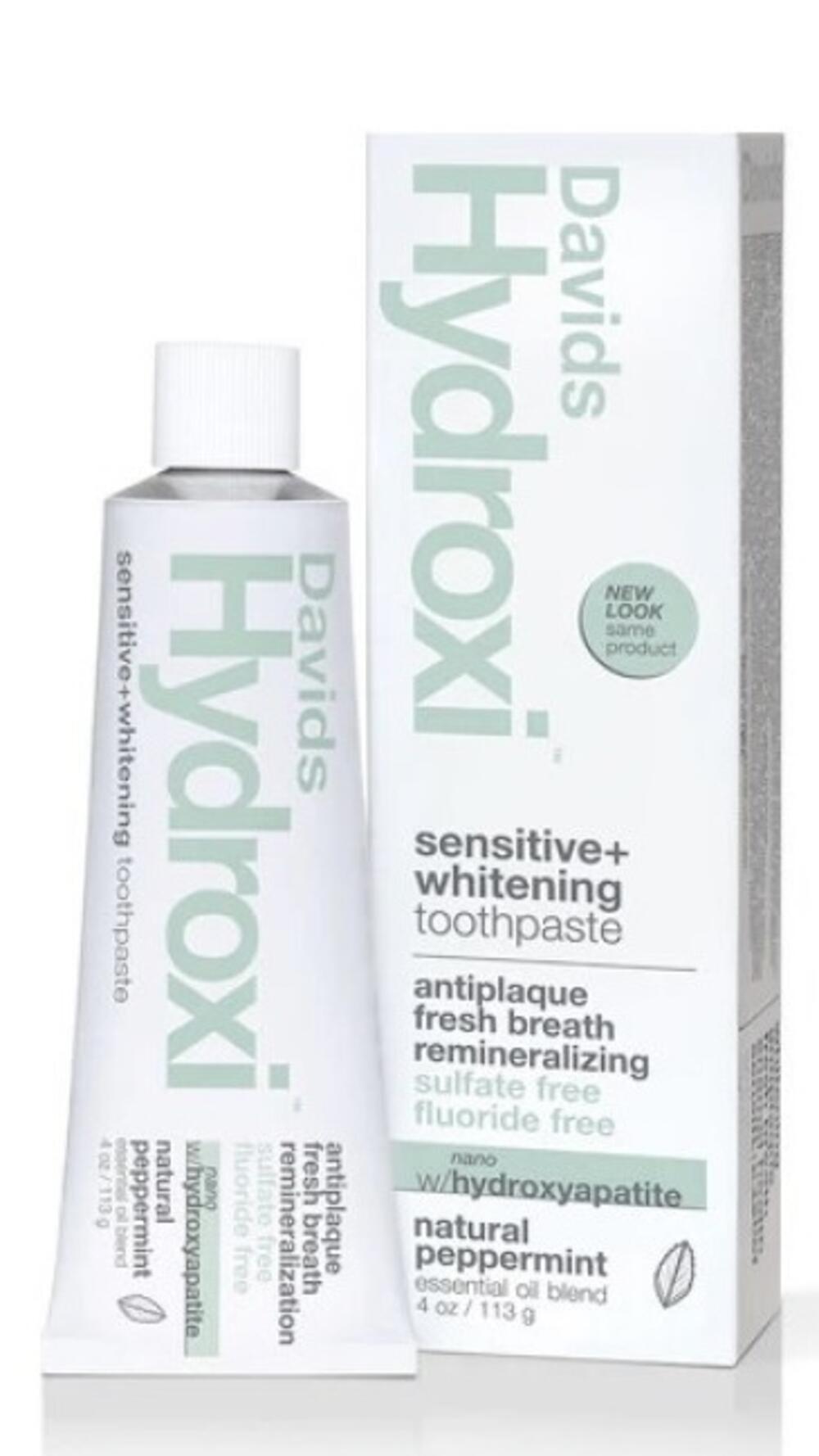 Зубна паста Hydroxi Sensetiv+whitening для дорослих з наногідрокс. Мʼята перцева Davids 113 g