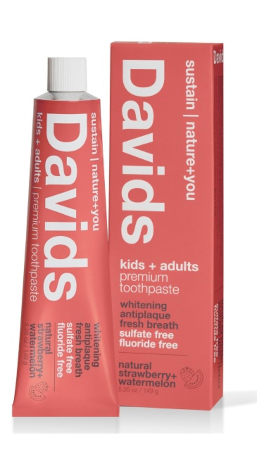 Зубна паста прем. для дітей і дорос.( кавун+полуниця)Davids 