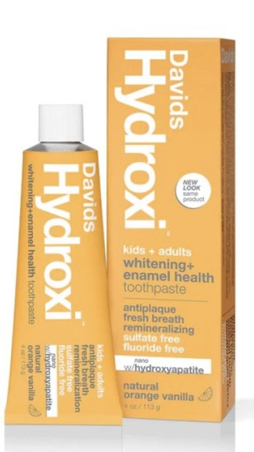 Зубна паста для дорослих. та дітей з наногідрокс. Ваніль+апельсин Davids 