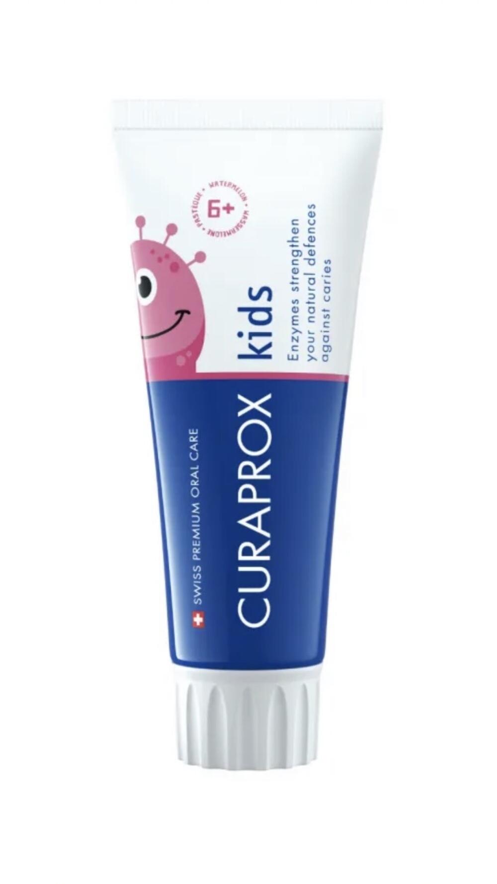 Дитяча зубна паста з фтором, з 6 років,кавун 60 ml 