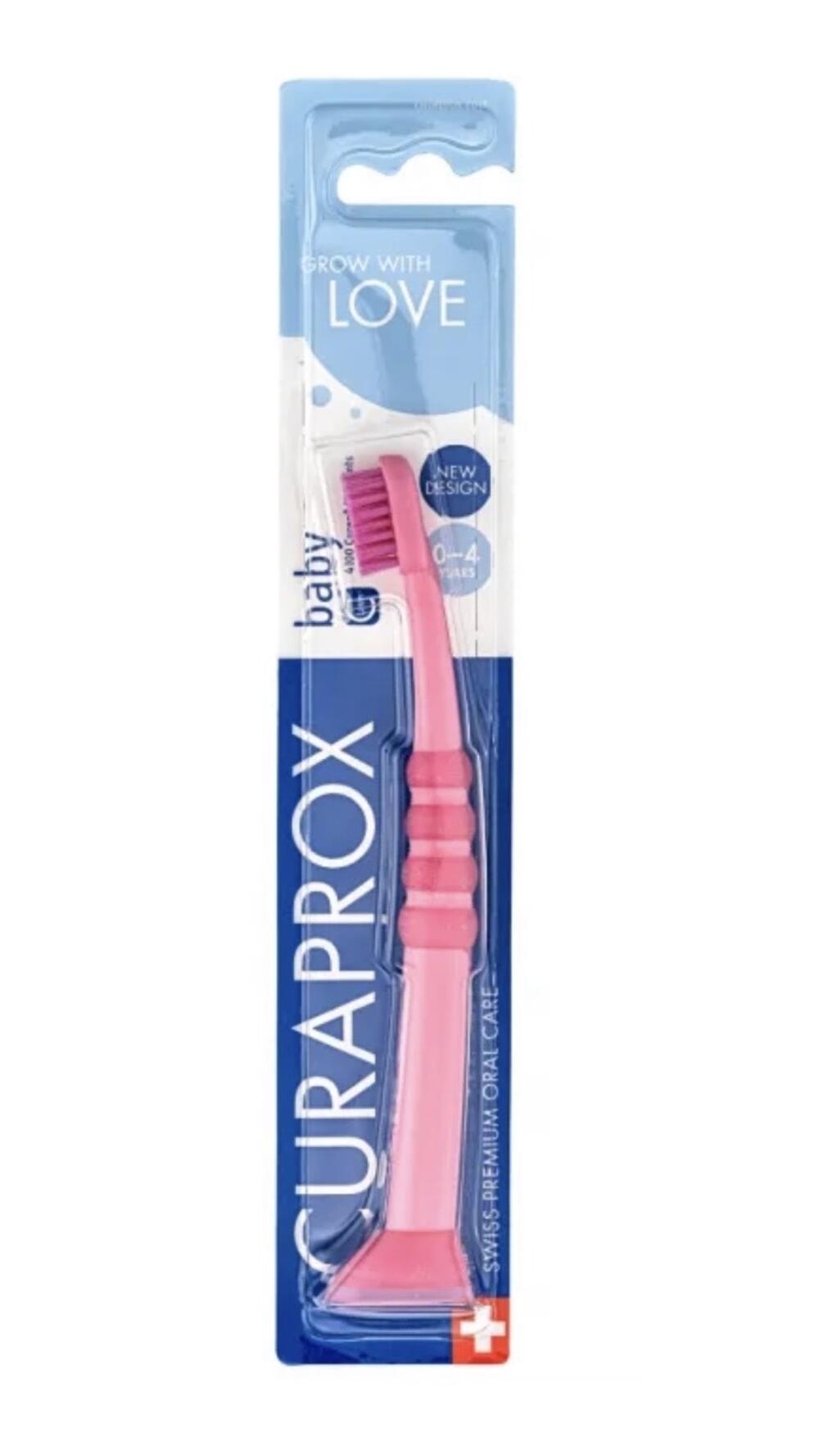 Зубна щітка дитяча з гумов. ручкою Рожева з рожевим