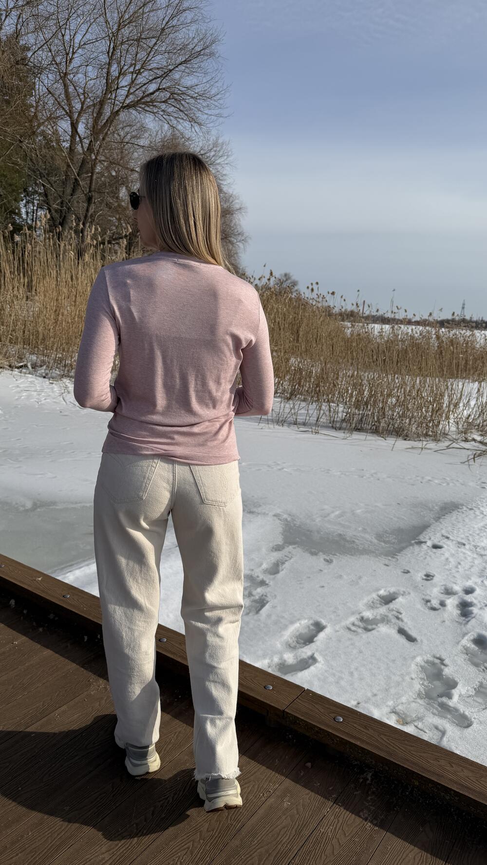 Лонгслів з нашивкою elegant Попеляста троянда, Oversize