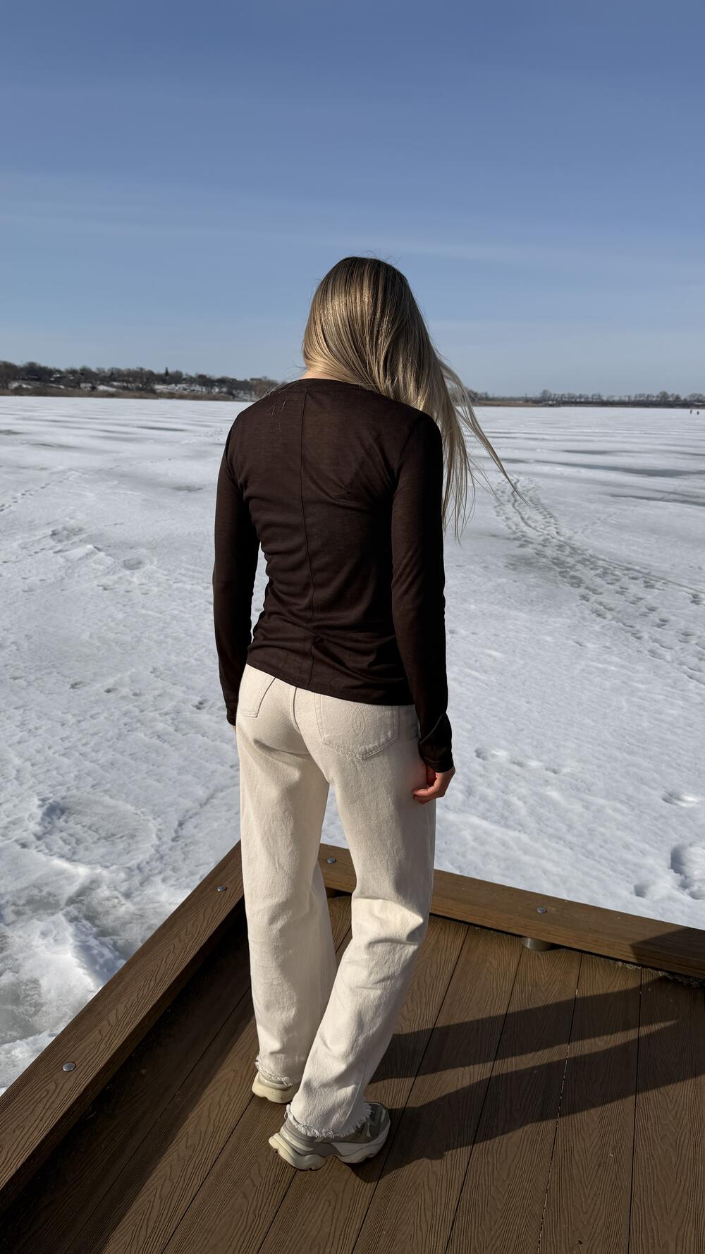 Лонг напівпрозорий з декором на грудях Шоколадний, S/M