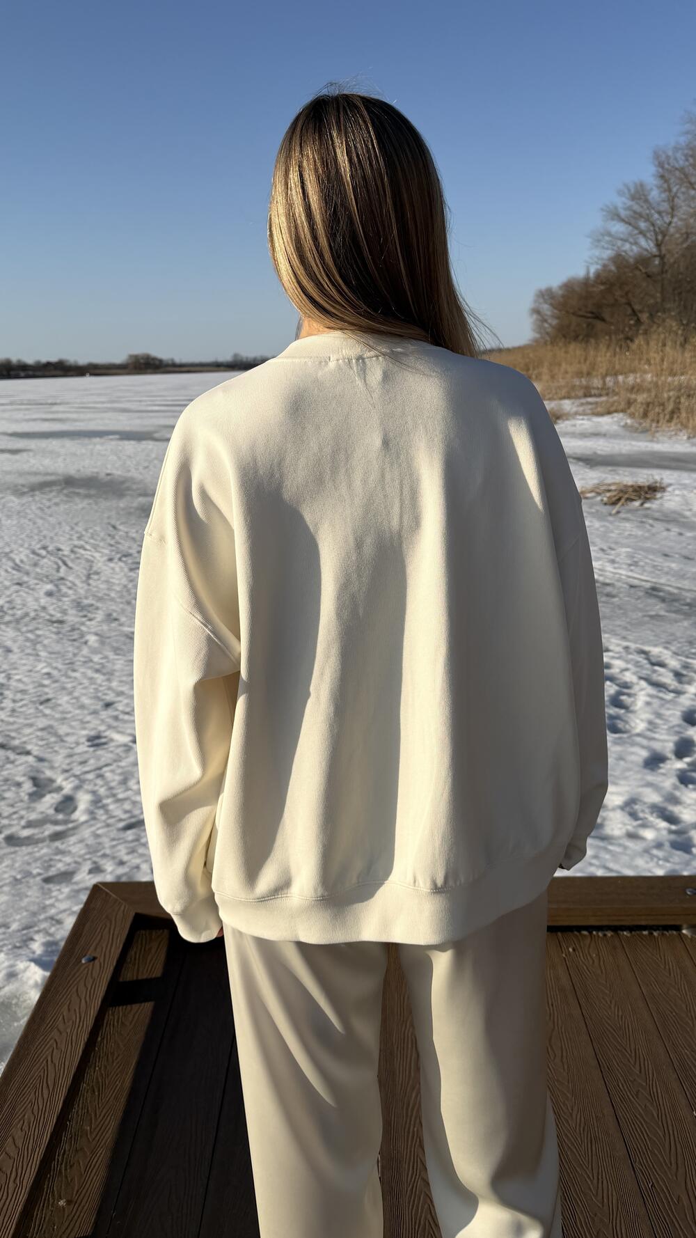 Кофта з ґудзиками carefree Кремовий, Oversize