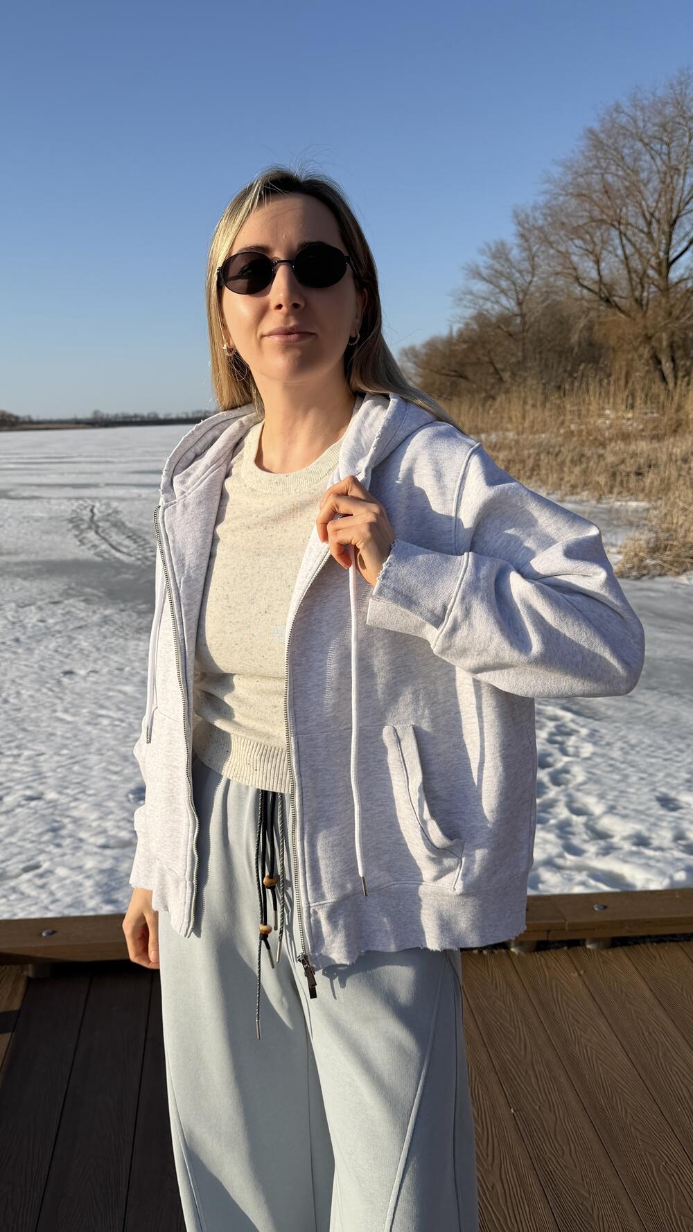 Худі з вишивкою Conviction Сірий, Oversize