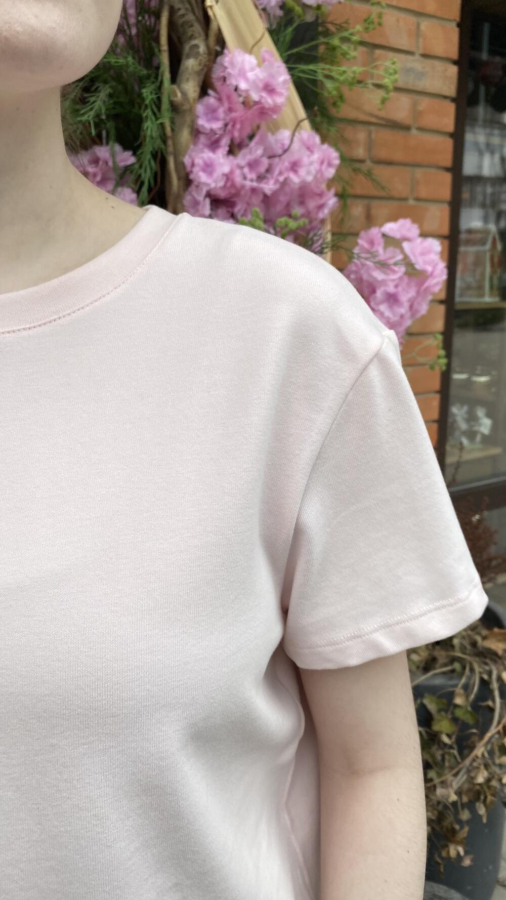 Футболка без принту 61903 Baby Pink, Oversize