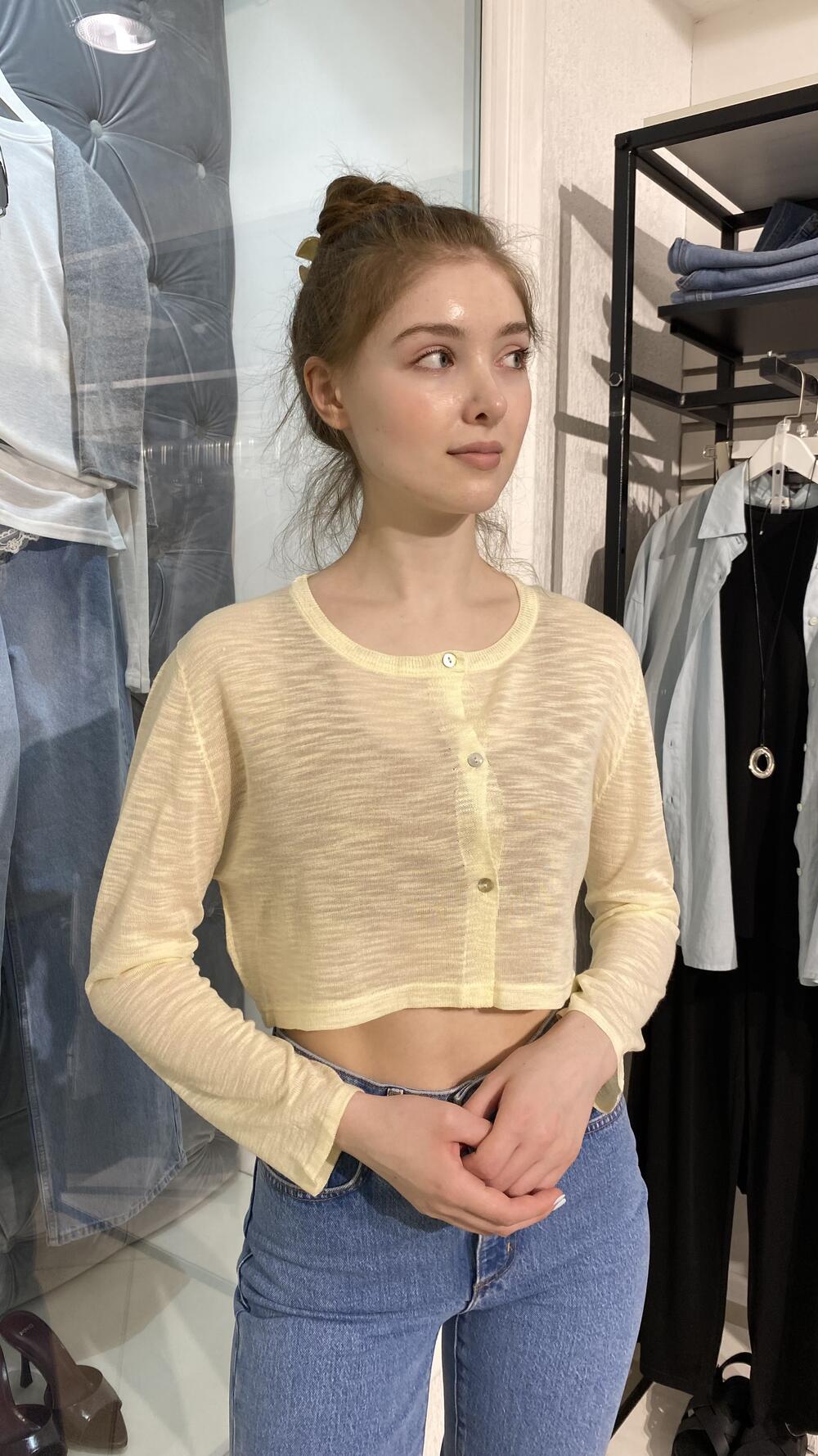 Кардиган напівпрозорий, позаду з розрізом forlove 