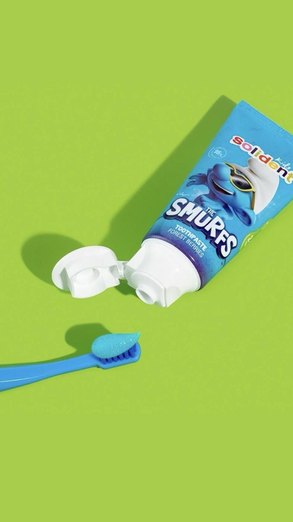 Зубна паста Kids the Smurfth з фтором 1000 ppm 50 ml Лісові ягоди, -