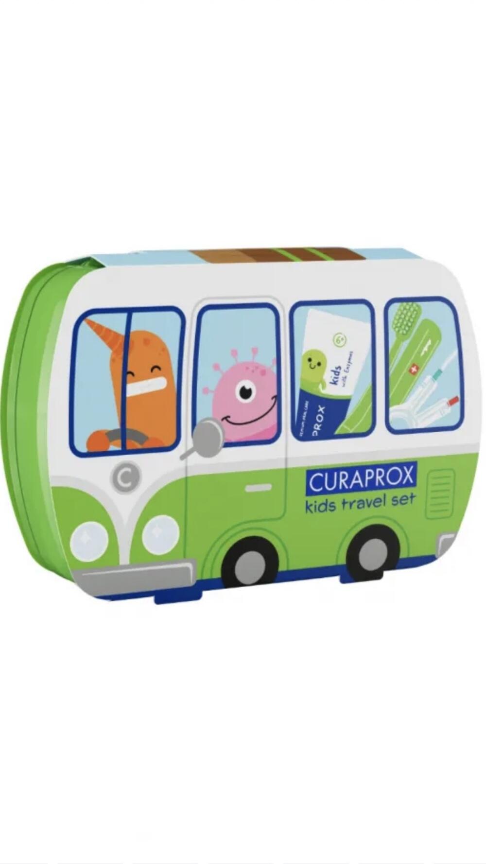 Дорожній набір дитячий (зубна щітка,паста та йоршик) Зелений