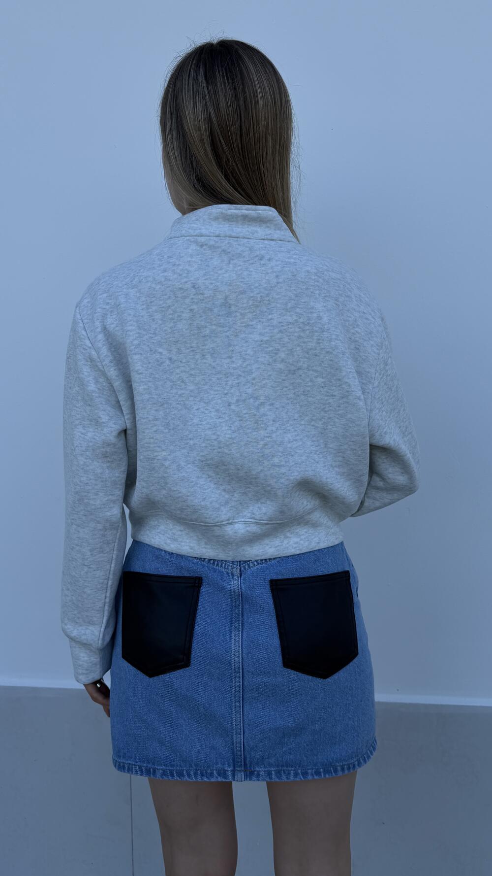 Олімпійка з змійкою GР Сірий меланж, Oversize