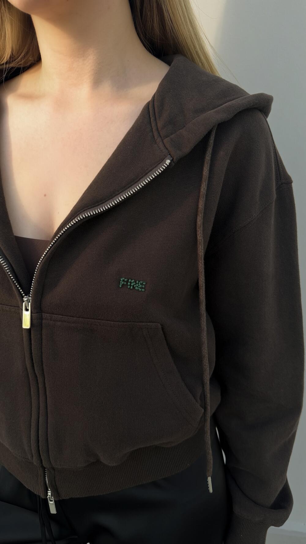 Олімпійка з блискавкою Fine Шоколадний, Oversize