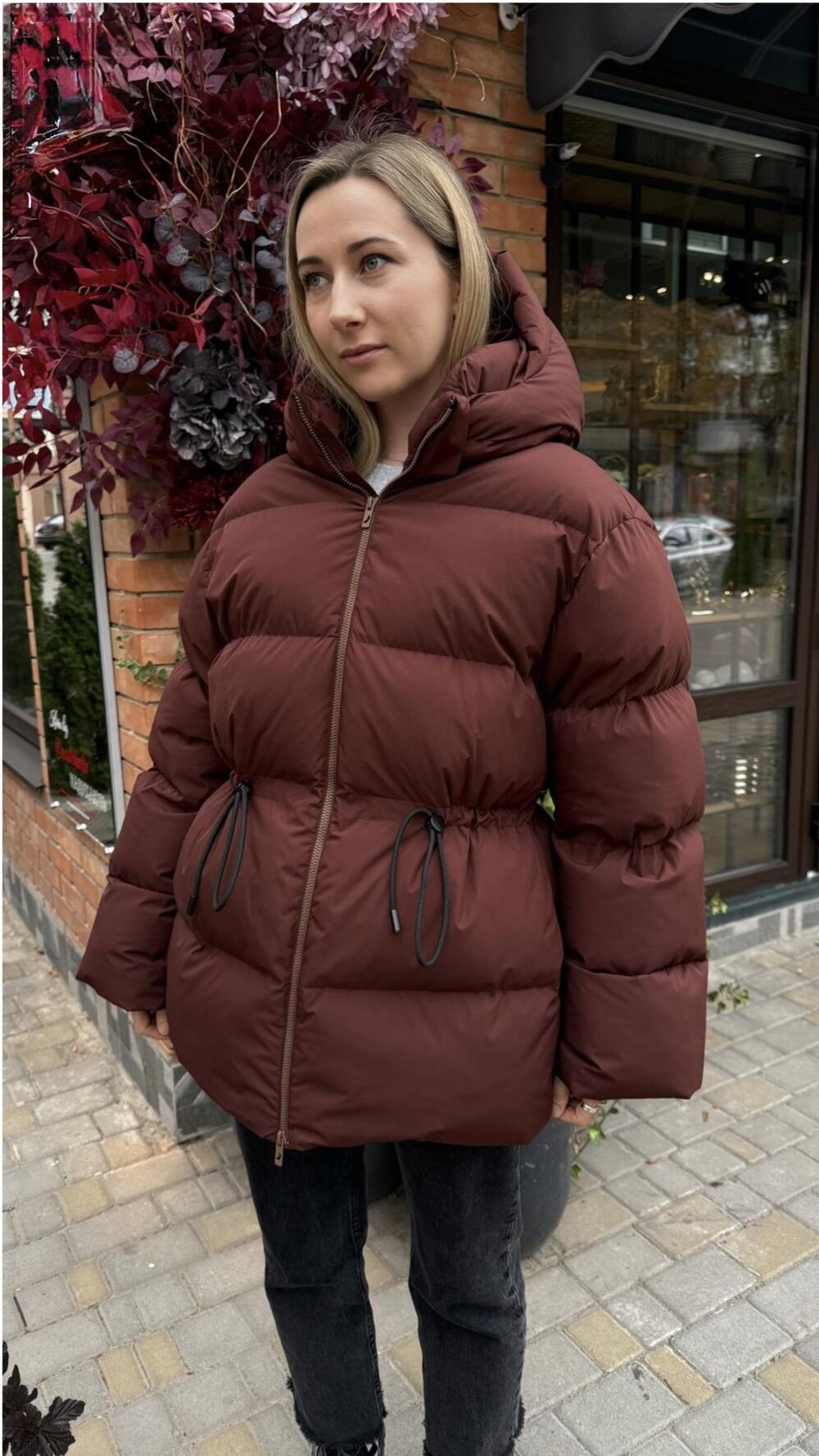 Куртка з куліскою зимова Allegra Віскі, S