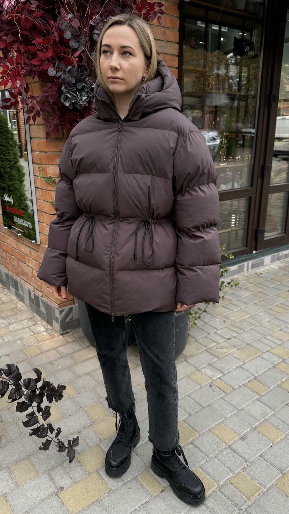 Куртка з куліскою зимова Allegra Коричневий, S