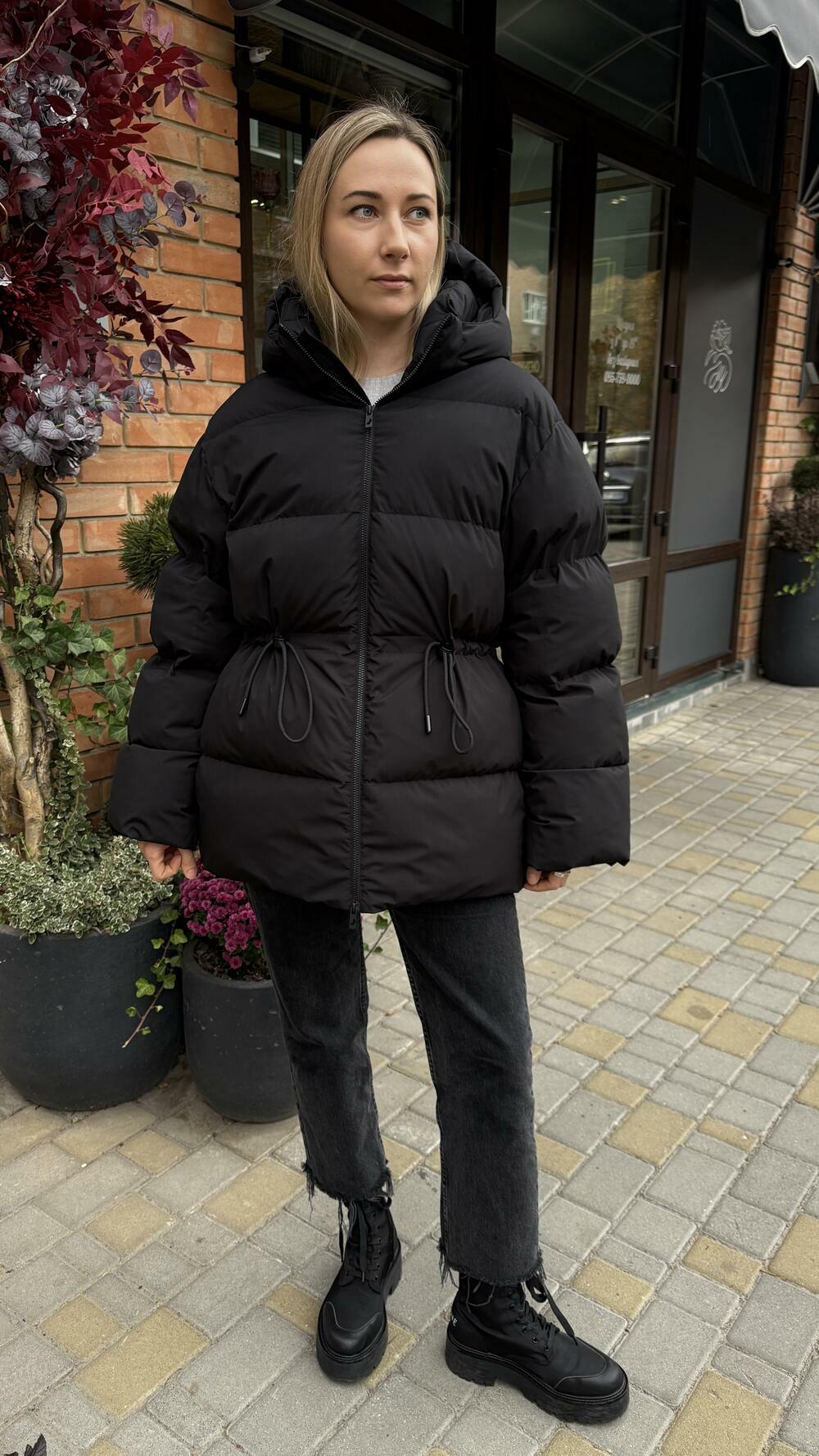 Куртка з куліскою зимова Allegra Чорний, XS