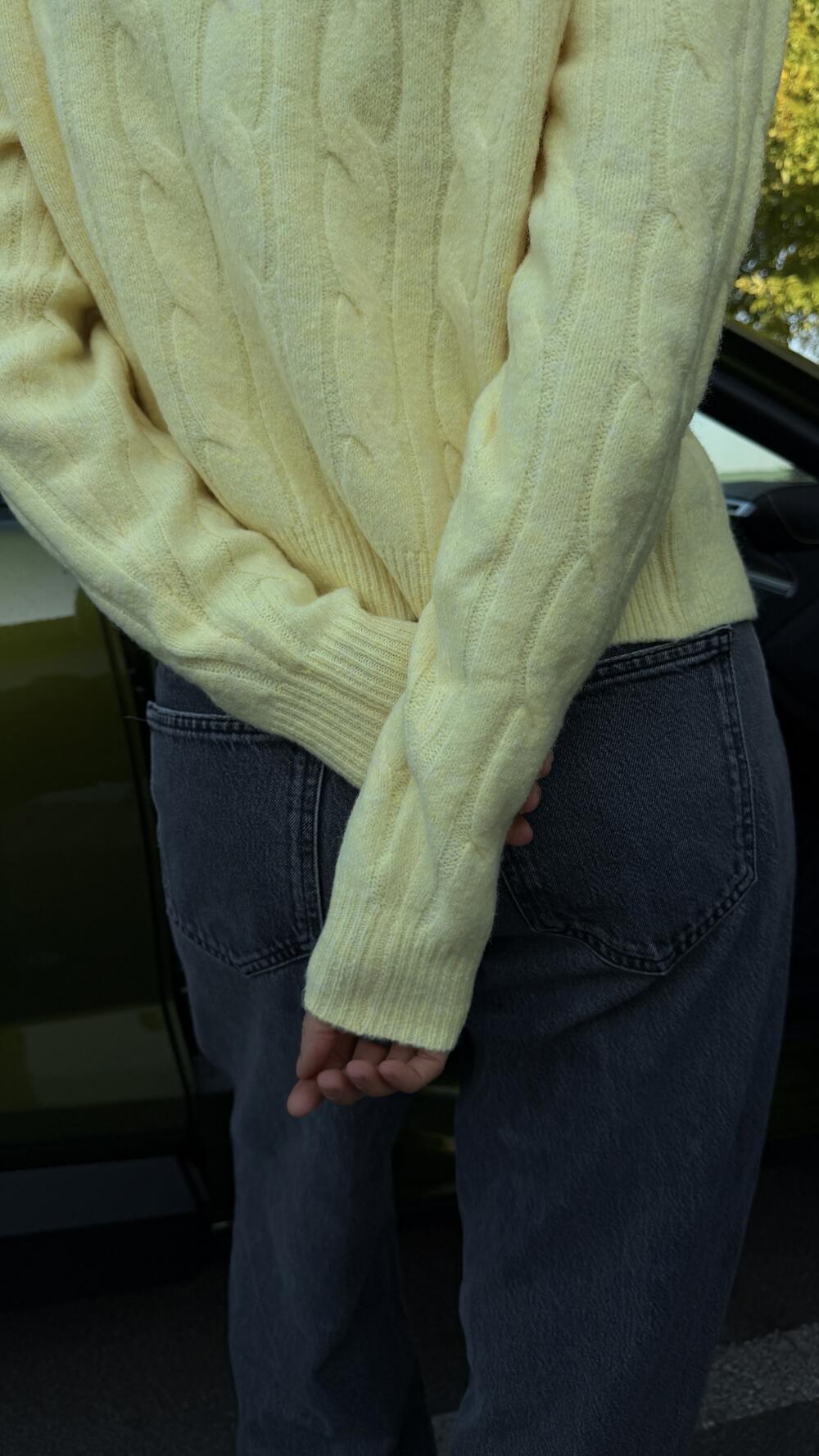 Короткий кардиган з оленем Жовтий, S/M