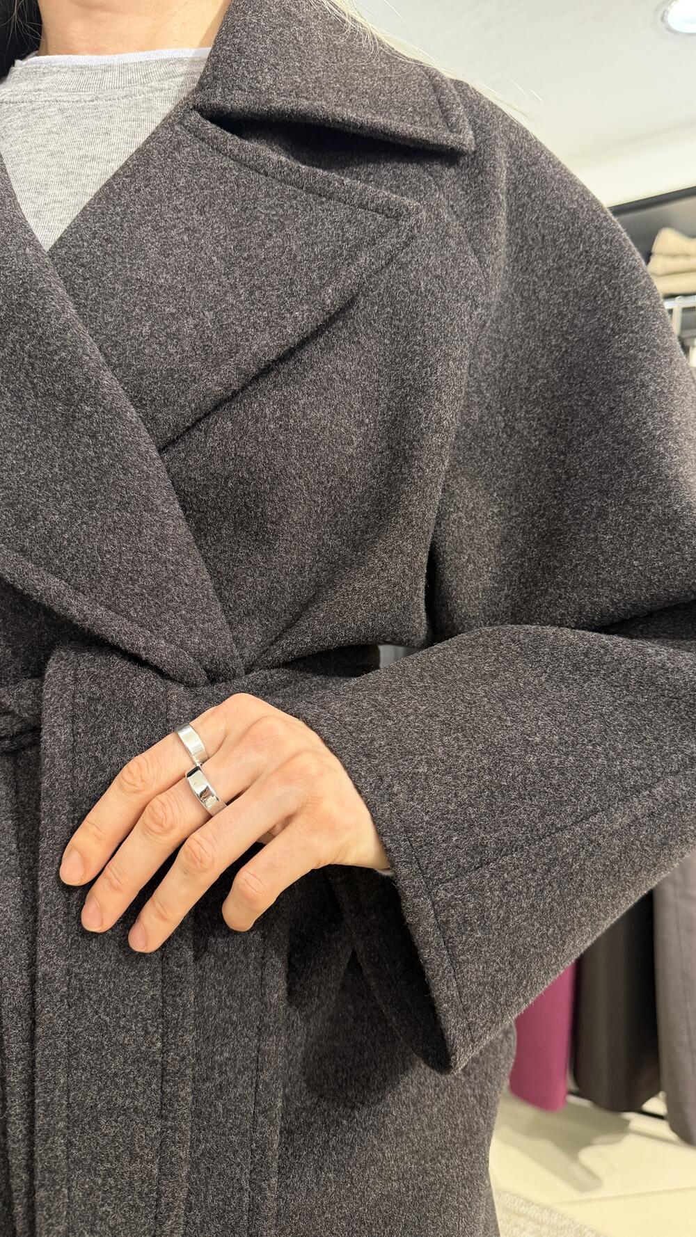 Пальто мод. Стиль Ricco Мокка, Oversize